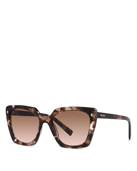 Prada Low Bridge Fit Square Sunglasses 